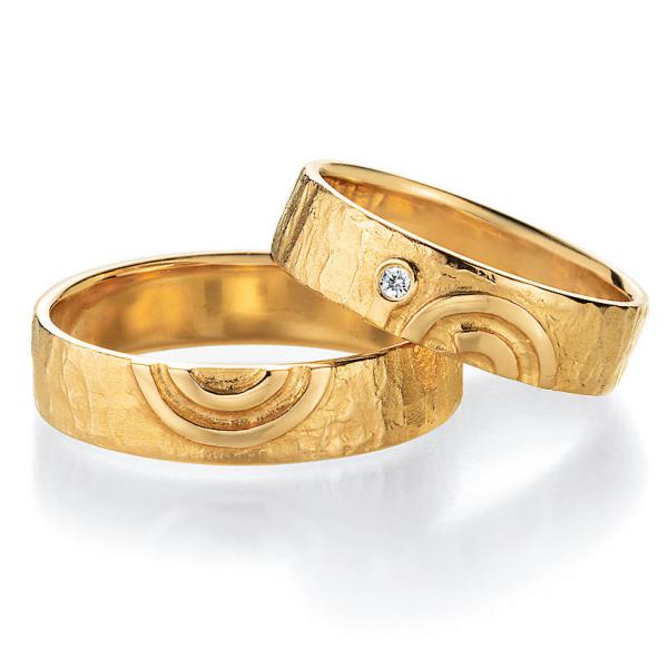 Nowotny-Collection Ruesch Trauringe Gelbgold 66/51110-051 + 66/51120-051